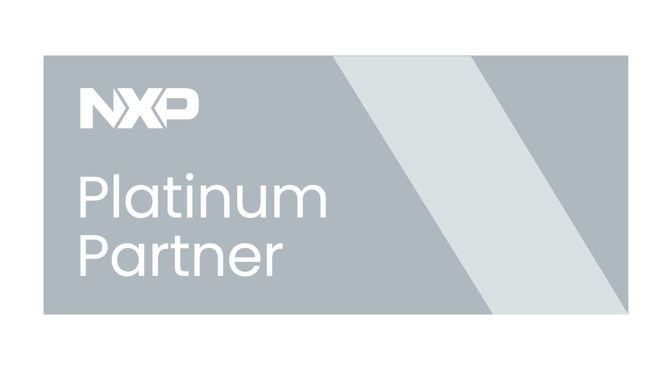 Banner mit NXP-Logo und dem Wort "Premium Partner" darunter